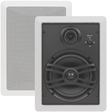 Yamaha NS-IW470 3-Way In-Wall Speaker For Custom Install (White, Pair), 6"