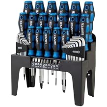 CCA DRAPER Screwdriver, Hex Key & Bit Set - Stand Blue - 44 Piece - 81294A