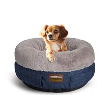 ClevaHome Cozy Cat Bed - Ultra-Soft Plush Pet Bed with Raised Sides and Anti-Slip Base, Comfortable Round Bed for Small Pets up to 11 lbs