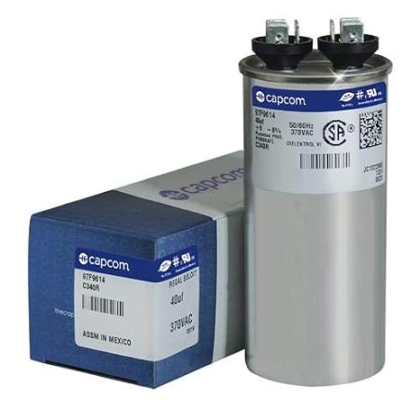 Z24S3740M - 40 uF MFD x 370 VAC CBB65 Replacement Capacitor Round # C340R / 97F9614