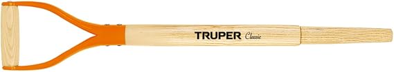 Truper Replacement Handle for Classic Shovel with Y Grip, 28-Inch Wood Handle, Anti-Rotation Fixing System (Model MG-PY / 15900)