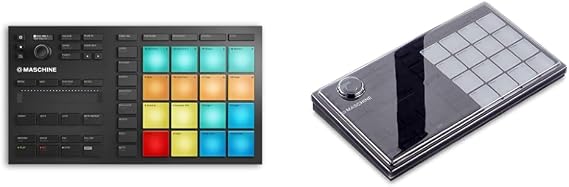 Native Instruments Maschine Mikro Mk3 – Monark and Reaktor Prism Softwares. Includes 1.6 GB Keyboard Factory Selection Samples & Decksaver Native Instruments Maschine Mikro Mk3 Keyboard Cover