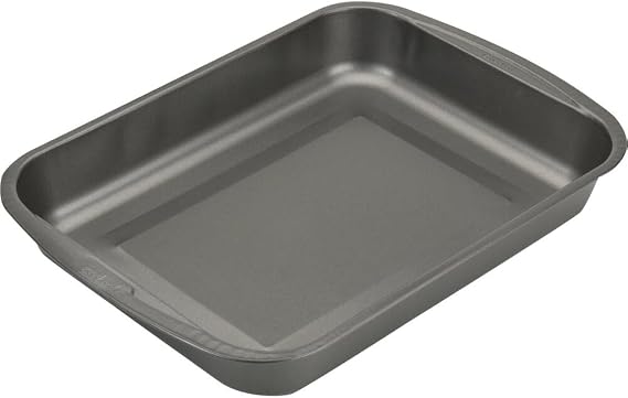 Goodcook Everyday Nonstick Roast Pan, Metal Utensil-Safe Easy Clean Dishwasher Safe Rectangle Roaster, 11.5x15.5-Inch, Silver