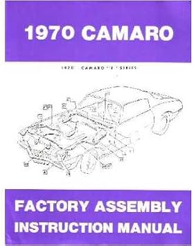 1970 Chevrolet Camaro F Series Assembly Manual Book