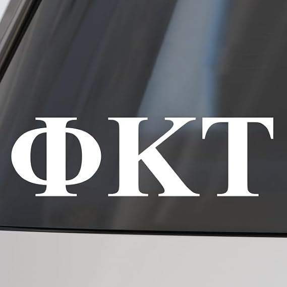 Phi Kappa Tau Fraternity Car Decal Sticker- Greek Letters Design, Officially Licensed Phi Kappa Tau Window Sticker