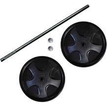 Replacement Axle and 8 Inch Wheels for Rubbermaid 9W27 Brute 50-Gallon Rollout Trash or Recycle Container Manufacturered Before 2017.