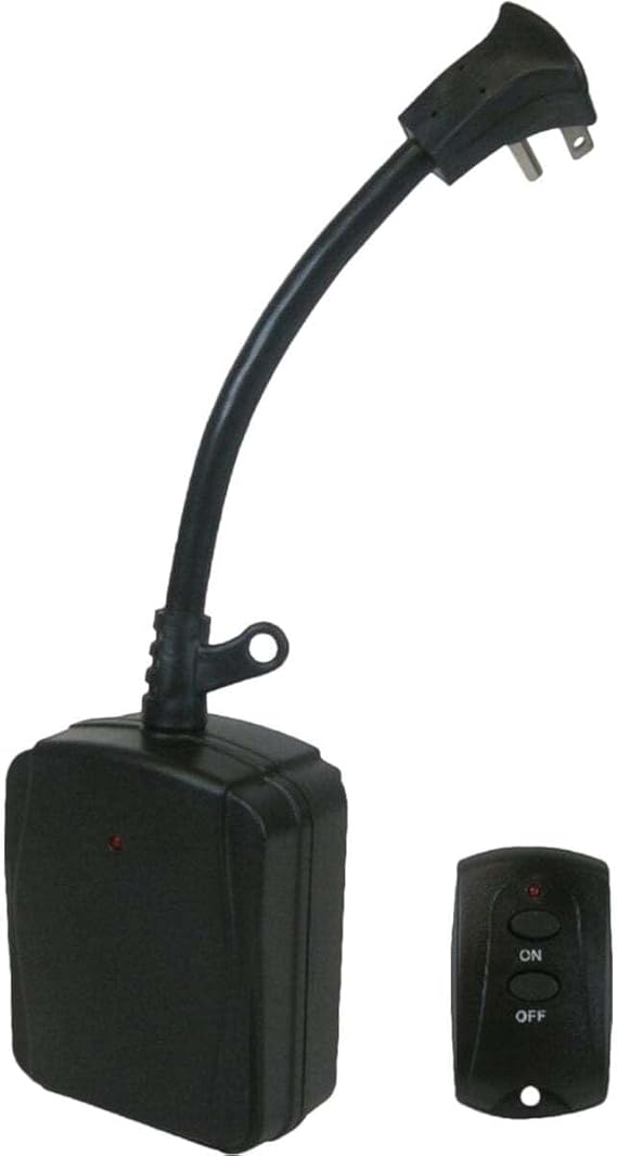 Prime TNOREM02 2-Outlet Black Outdoor Remote Control With Transmitter & 6