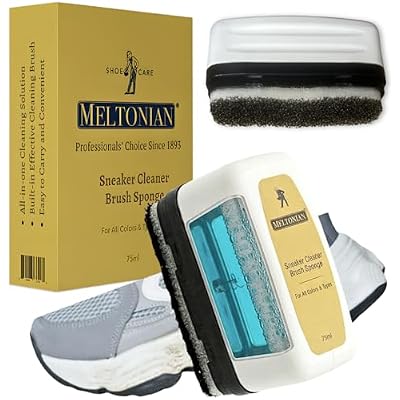 Meltonian Shoe Cleaner, Filled with Foaming Cleaning Solution & Built-In Brush Sponge, All-In-One Sneaker Cleaner System, No Water, No Bowl, No Tools Needed, 75ml