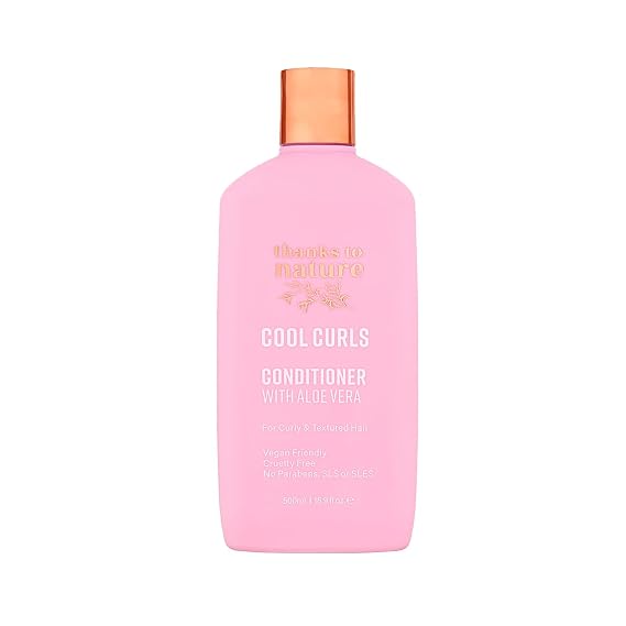 Cool Curls Conditioner for Curly Hair, 16.9 fl oz | With Aloe Vera and Vitamin E, Hydrates and Defines Curls, Reduces Frizz, Vegan, Paraben Free, for Curly Textured Hair