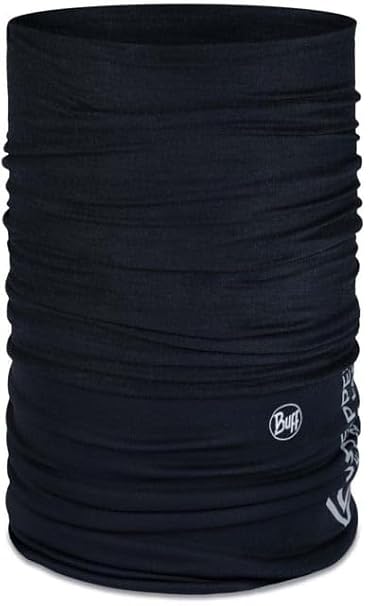 Buff Adult Windproof Neck Gaiter, Head and Neck Protection from Cold and Wind, Breathability, Ultra-Stretch Technology, Inner Polar Fleece Layer, Solid Black, One Size