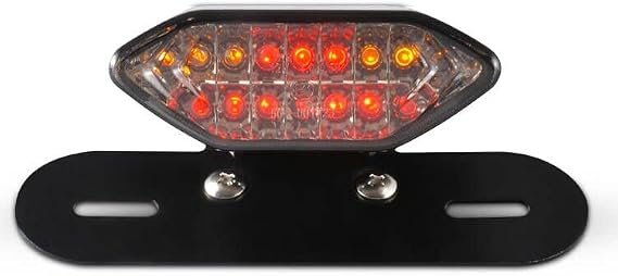 TUINCYN Motorbike Tail Light Integrated LED Brake Light & Turn Signals Indicator Light Blinker Lamp 2 in 1 Motorcycle Rear Stop Break Light Motor Bulb Mounting Accessories(Pack of 1)