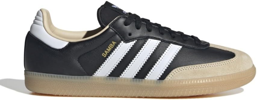 adidas Originals Samba OG Mens Lifestyle Shoes, Core Black/Cloud White/Gum, Size 8.5