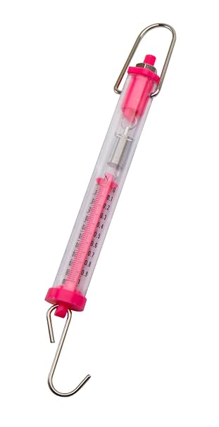 Sci-Supply Newton Force Meter Spring Scale - Max Capacity 100g/1N, Dual Scale Labeled Pink Scale (6)