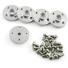 ZYAMY 5Set Universal Servo Horn Aluminum Alloy 25T Standard Silvery Servo Disc for Robot Mechanical Claw Rc Car Helicopter Mg945 Mg995 Mg996