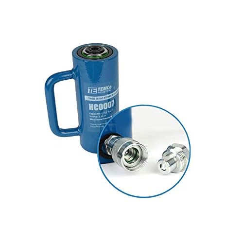 TEMCo 10 Ton Hydraulic Cylinder 4 Stroke Single Acting 10,000 PSI Machinery, Foundation Support & Construction