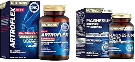 Nutraxin Seti | Artroflex HYA-C-II Hyaluronik Asit Glukozamin Kondrotin içeren x1 + Magnesium Complex 60 Tablet x1