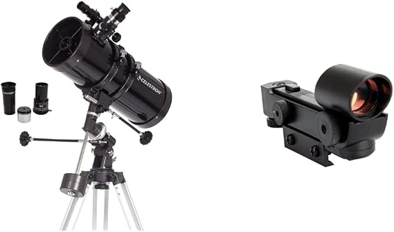 Celestron - PowerSeeker 127EQ Telescope - Manual German Equatorial Telescope for Beginners - Compact and Portable - Bonus Astronomy Software Package - 127mm Aperture & Finderscope