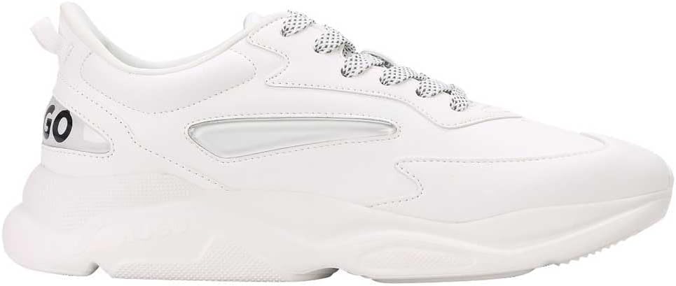 HUGO Men's Leon Runn Trainers Made of Various Materials such as a Canvas Look Fabric Size