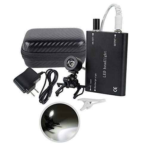 Denshine Portable Head Light Lamp for Dental Surgical Medical Binocular Loupe Black Ship from USA