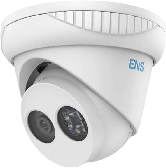 ENS SIP48T3/28-H 8MP IR 2.8 Fixed Dome Network Security Camera, 1/2.5" Progressive Scan CMOS Sensor, Up to 30m IR Range, 2.8mm Fixed Lens, 3840x2160 @15 fps, Three Streams, 120dB WDR, IP67