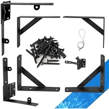 Anti Sag Gate Kit - Gate Hardware Kit - Fence Gate Kit Heavy Duty Gate Frame Kit, Adjustable Gate Corner Brace Bracket with Self-Locking Gate Latch for Wooden Fences, Shed Doors