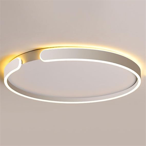 Mounted Ceiling Lamp Lighting Fixtures Ring Bedroom Pendant Light Ultra-Thin Trichromatic Dimming Close to Ceiling Lights for Bathroom,Living Room Side Lighting Design 1Pack