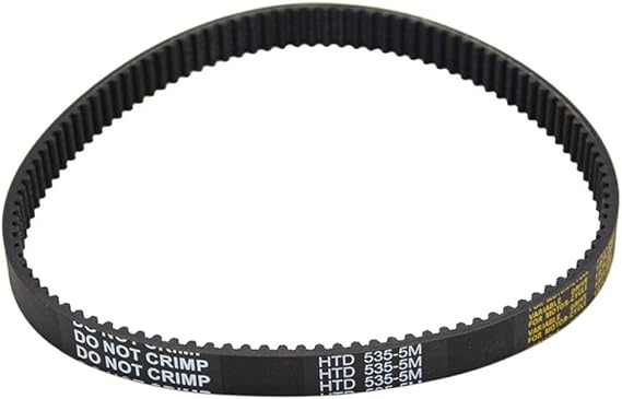 HTD5M-575 Close Loop Pulley Timing Belt 10mm Width 5mm Pitch 575mm Perimeter Black Synchronous Belt Arc-shaped Teeth (5M-575-10mm width)