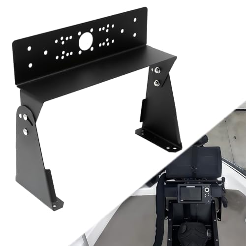 Universal Fish Finder Graph Mount for Boat, Adjustable Bottom Angle, Deck Marine Electronic Mount, Compatible with GarminLowranceHumminbird and More 8 H Dual Graph Mount