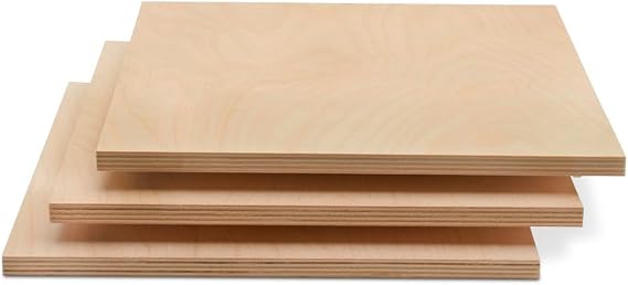 Baltic Birch Plywood 12 x 12 x 3/4 Inch - 18 mm Craft Wood, B/BB Grade, Stronger Than Basswood Sheets/Balsa Wood, Perfect for Laser, CNC Cutting, Shelf Boards 12 inch Wide, by Woodpeckers