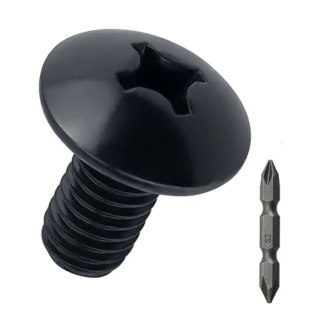100-pack M3-0.5 x 6mm Truss Head Machine Screws 100 Pcs, Stainless Steel 304 (18-8), Black Oxide Coated, Phillips Drive, Fayeploo (with Phillips Bit)