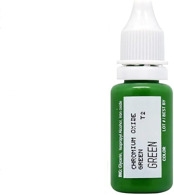 Biotouch - Green Permanent Makeup Pigment 15mL Bottle