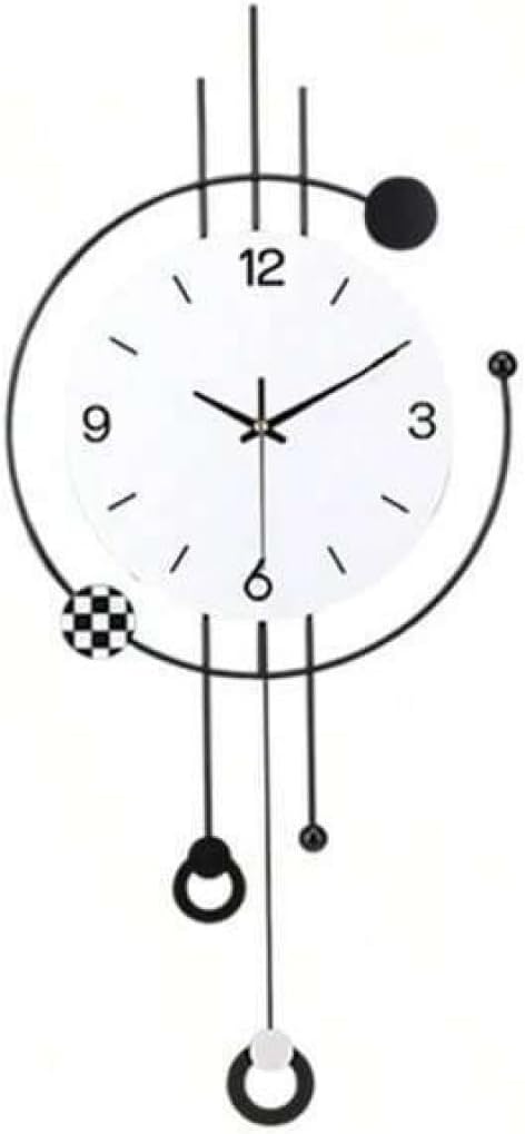 White Modern Creative Wall Clock, 30x76.2cm Silent Clock Without Ticking, Suitable for Living Room Decoration, Minimalist Luxury Pointer Digital Display, Suitable for Home and Office use