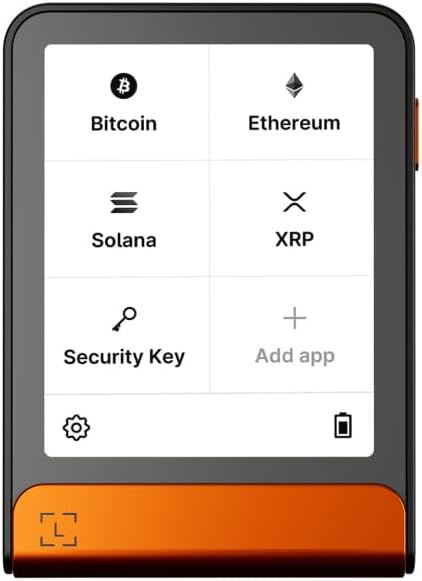 Ledger Flex Crypto Wallet Securely Manage All Your Digital Assets | Orange, 2.8" Gorilla Glass touchscreen signer, NFC, Bluetooth, Secure Element, Private backup