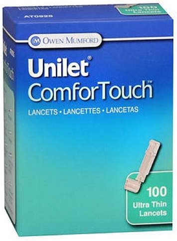 Unilet ComforTouch Ultra Thin Lancets 28 Gauge - 100 ct, Pack of 6