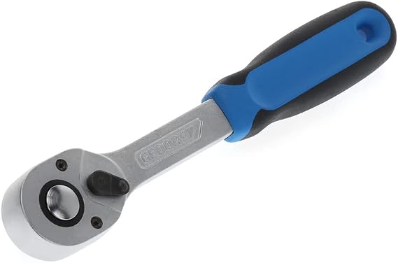 GEDORE Reversible Ratchet for 3/8 Inch 10 mm Drive 11.25 Degree Reverse Swing Angle 200 mm Length 2K Handle 3093 U-10