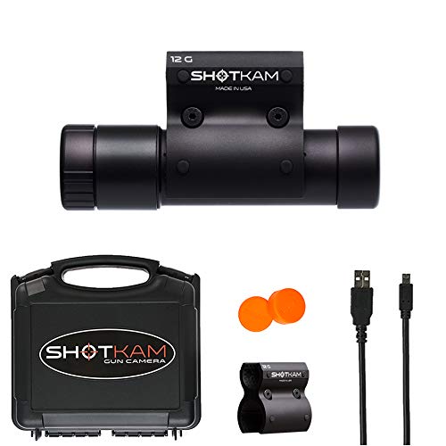 ShotKam 12-Gauge Model 3rd Gen - Digital Action Camera with Mounting Bracket for Clay Target Sports and Hunting, Black