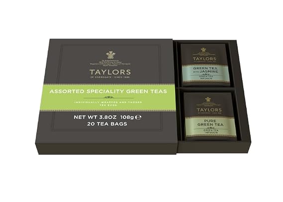 Taylors of Harrogate Green Tea Sampler Gift Box, 20ct