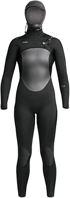 XCEL Womens Axis Hooded Front Zip Full Wetsuit, High-Performance Stretch, Extra Warmth for Cold Water, 54mm