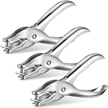 Shappy 3 Pack Metal Hole Punchers Single Hole Punch Paper Puncher Ticket for School, Home and Office18 Inch Hole