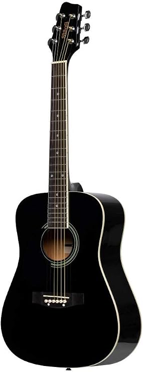 Stagg 6 String Acoustic Guitar, Left (SA20D 3/4 LH-BK)