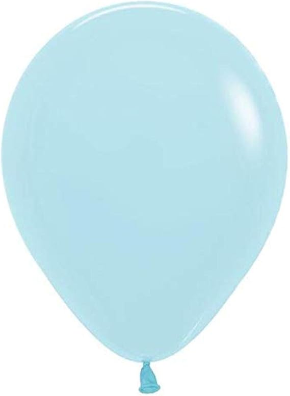Betallatex 51177 Pastel Matte Blue Latex Party Balloons, 5", Pastel Matte Blue, Pack of 100