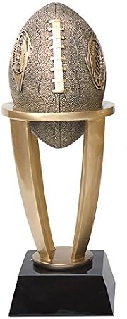 Decade Awards Fantasy Football League Gold Tower Trophy | Gridiron Award - Engraved Plate on Request