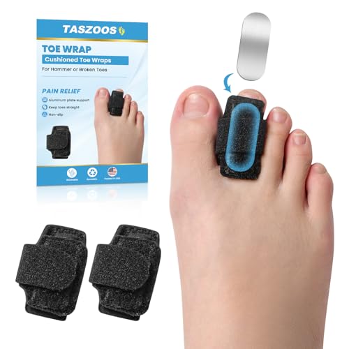 Hammer Toe Straightener - 2 Pcs Hammer Toe Corrector for Women & Men - Toe Splints Relief for Hammer, Curled, Bent, Broken Support - Toe Wraps for Resting, Standing, Walking