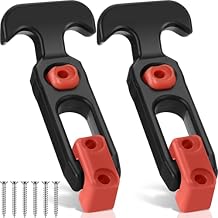 Mudder 2 Pcs Flexible Rubber Draw Latch T Handle Hasp Rubber Draw Latches with Screws for Hood Cooler Tool Cabinet Boat Compartment Cargo Box (Orange)