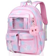 Kids Backpacks For Girls - Multiple Pockets Backpack - Kawaii Bookbag For Primary Elementary High School