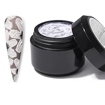 Nail Plaster Gypsum Gel 10 Jar Nail Art Dec 3D Sand Texture UV Curable Resin Create Drawing Design Nail Polish Varnish (White)