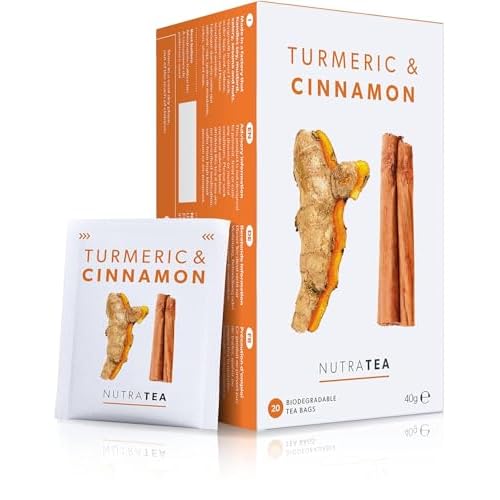 Nutra Tea - Turmeric & Cinnamon Tea - 20 Tea Bags - Herbal Tea