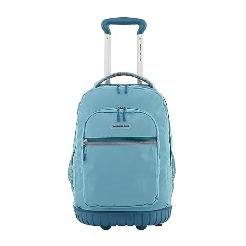 Travelers Club 20 Rolling Backpack with Laptop Compartment, Aqua