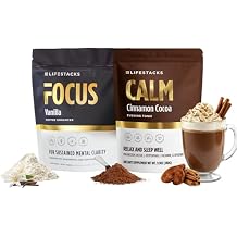Daily Balance Bundle - Calm Evening Sleep Cocoa Drink Focus & Energy Coffee Creamer Non-Dairy, Melatonin-Free Nighttime Support