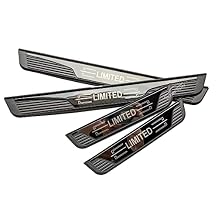 Car Accessories Door Sill Protector, for Toyota Tacoma 2016-2022 Kick Panels Threshold Guard Scuff Plate, Auto Steel Door Entry Guard (Limited)